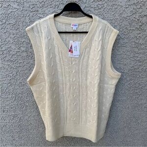LuLaRoe XL White Sweater Vest